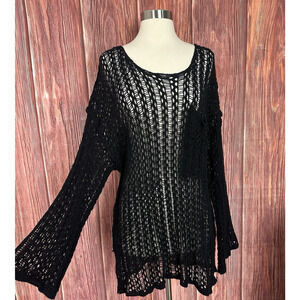 POL Brand Loose Open Knit Sweater Size Large Whimsigoth Fairy Grunge Festival